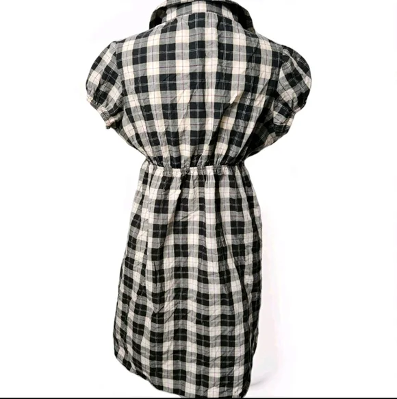 l.e.i Sundresses by Taylor Swift Black Plaid Button-down Dress Size L (Juniors) - Picture 10 of 12